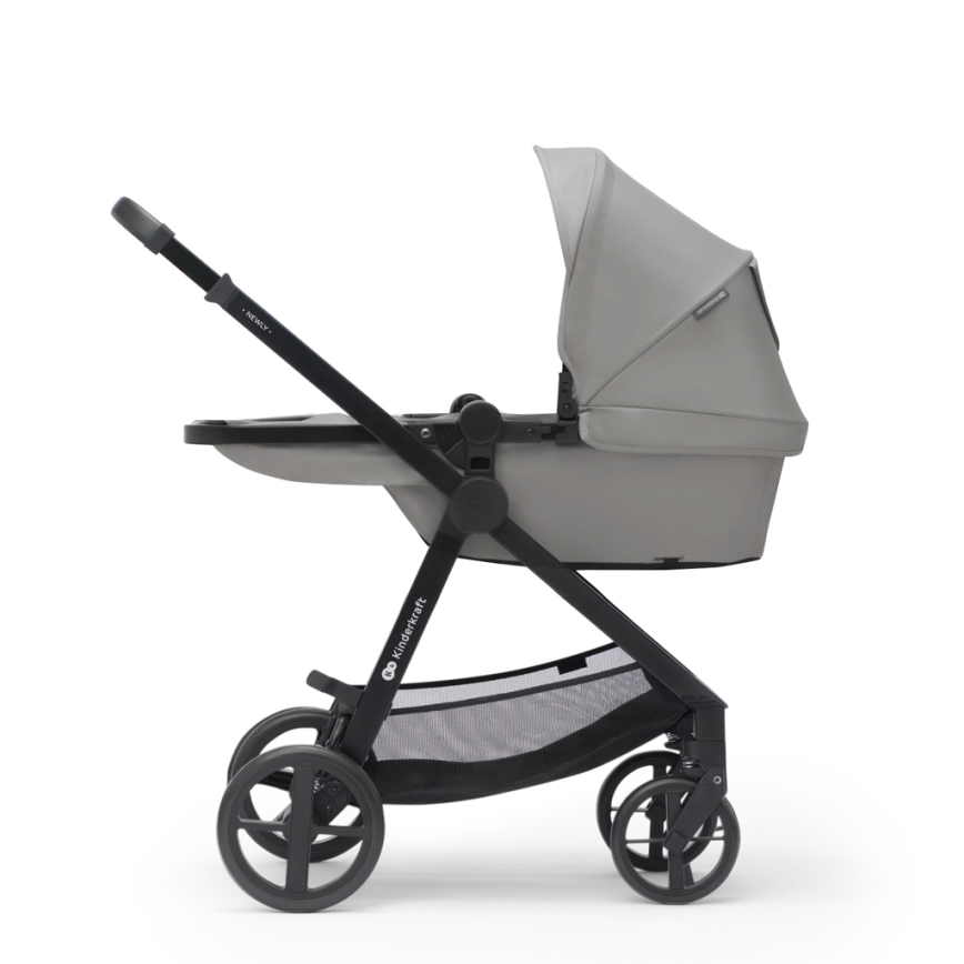 KINDERKRAFT - Combinatiekinderwagen 3in1 NEWLY Moonlight grijs  + autostoel MINK PRO