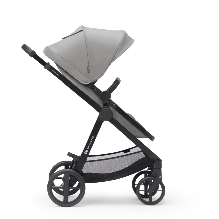 KINDERKRAFT - Combinatiekinderwagen 3in1 NEWLY Moonlight grijs  + autostoel MINK PRO