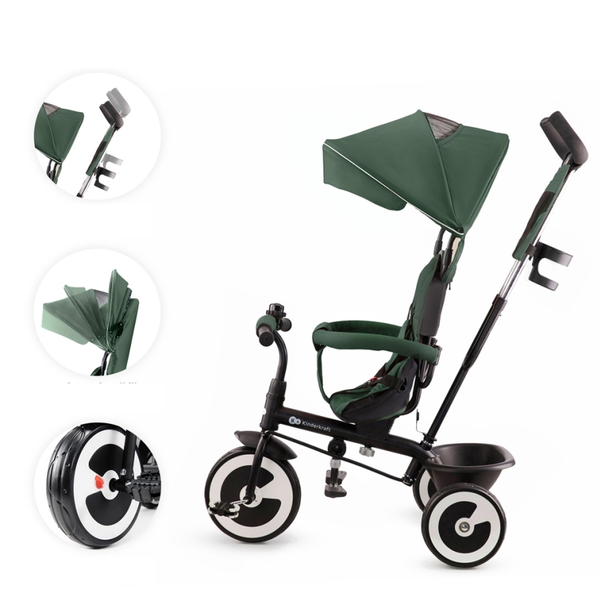 KINDERKRAFT - Driewieler voor kinderen ASTON Mystic groen