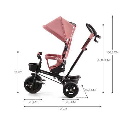 KINDERKRAFT - Driewieler voor kinderen AVEO roze