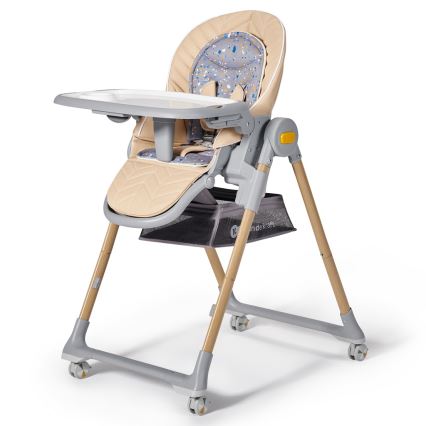 KINDERKRAFT - Eetstoel voor Kinderen 2in1 LASTREE beige/grijs