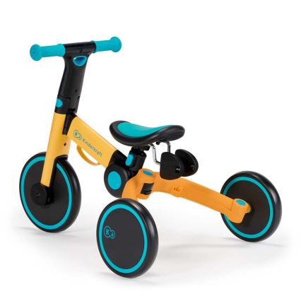 KINDERKRAFT - Kinder duwfiets 3in1 4TRIKE geel/turquoise