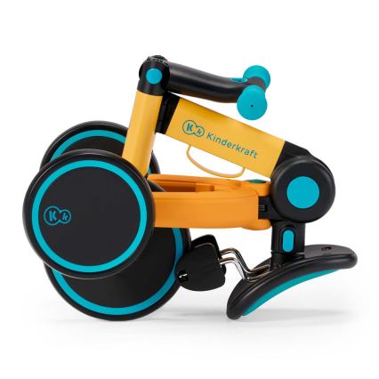 KINDERKRAFT - Kinder duwfiets 3in1 4TRIKE geel/turquoise