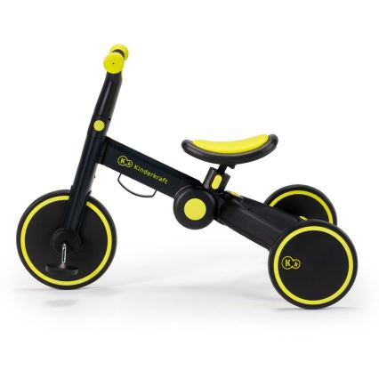 KINDERKRAFT - Kinder duwfiets 3in1 4TRIKE geel/zwart