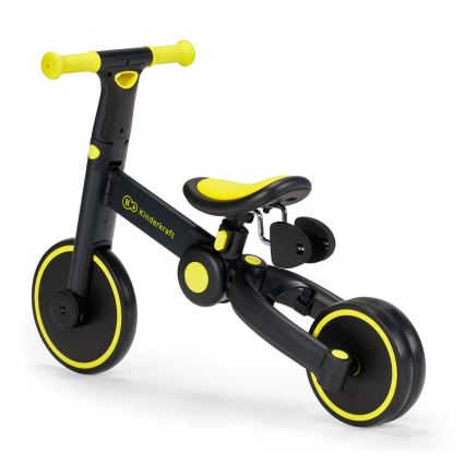 KINDERKRAFT - Kinder duwfiets 3in1 4TRIKE geel/zwart