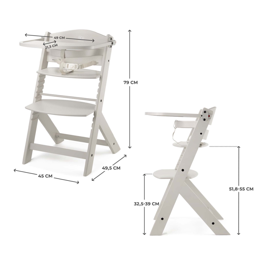 KINDERKRAFT - Kinder-eetstoel ENOCK beige