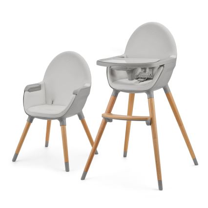 KINDERKRAFT - Kinder eetstoel FINI2 beuken/grijs