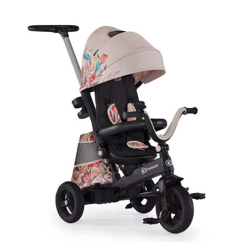 KINDERKRAFT - Kinderdriewieler 5in1 EASYTWIST beige/zwart