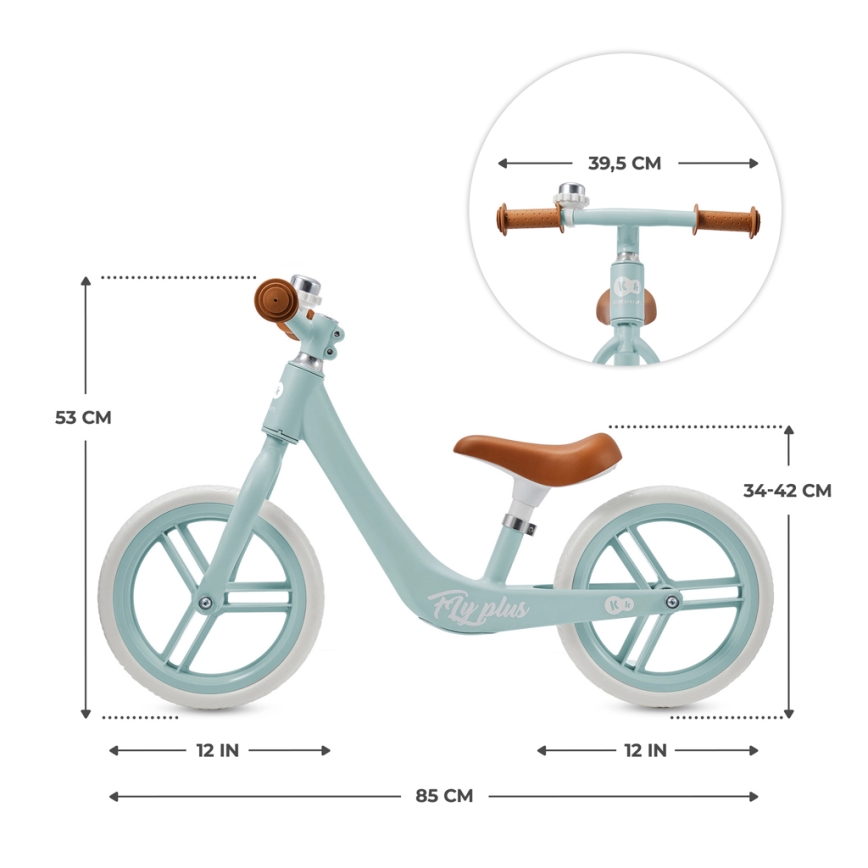 KINDERKRAFT - Loopfiets FLY PLUS Baby blauw
