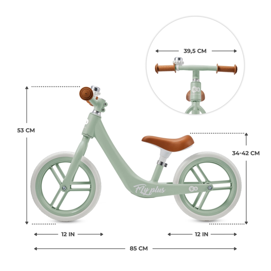 KINDERKRAFT - Loopfiets FLY PLUS Fresh mint