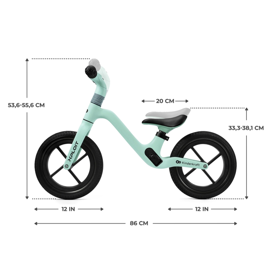 KINDERKRAFT - Loopfiets XPLOIT Turquoise