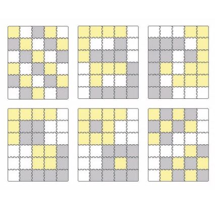 KINDERKRAFT - Schuim puzzel LUNO 30 stuks grijs/geel