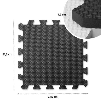 KINDERKRAFT - Schuim puzzel LUNO 30 stuks grijs/geel