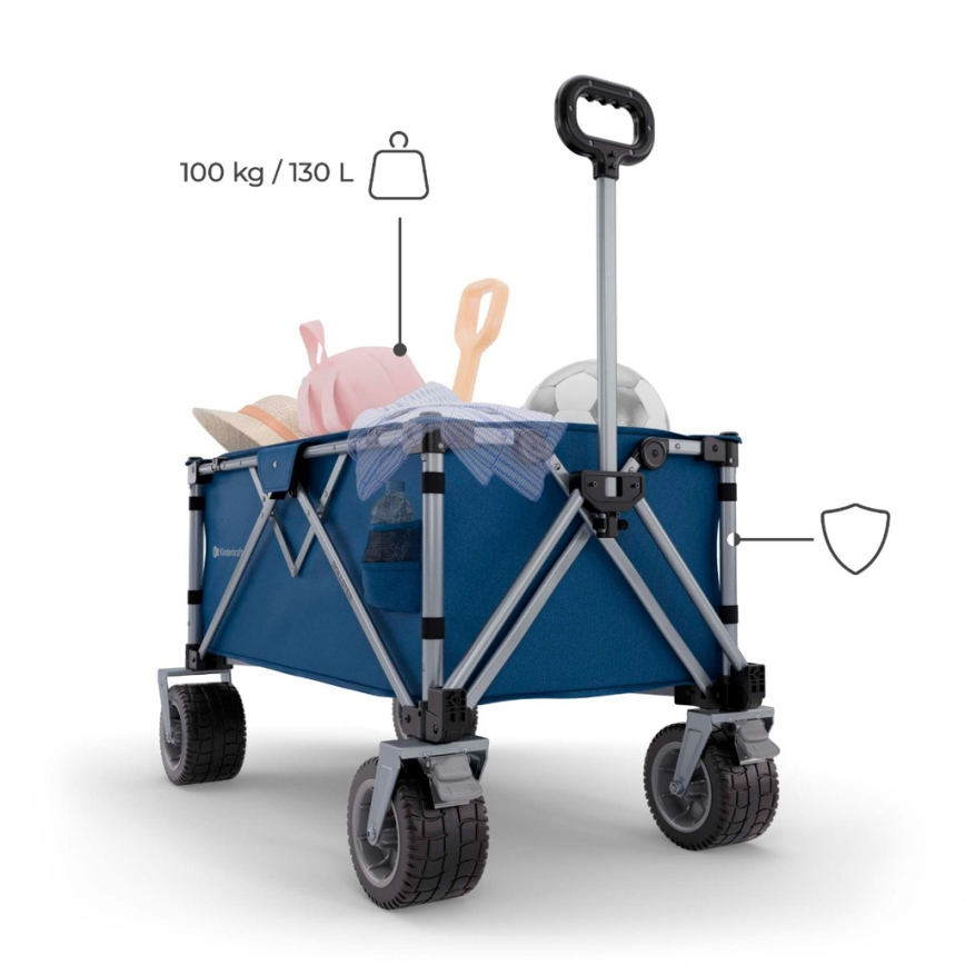 KINDERKRAFT - Opvouwbare transportwagen WAGON ROLLSTER, blauw