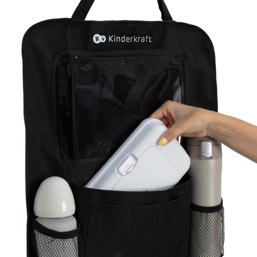 KINDERKRAFT - Organizer voor in de auto, zwart