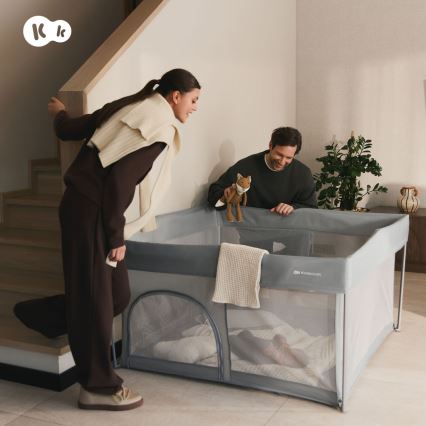 KINDERKRAFT - Parc pour bébé ZIKI, gris