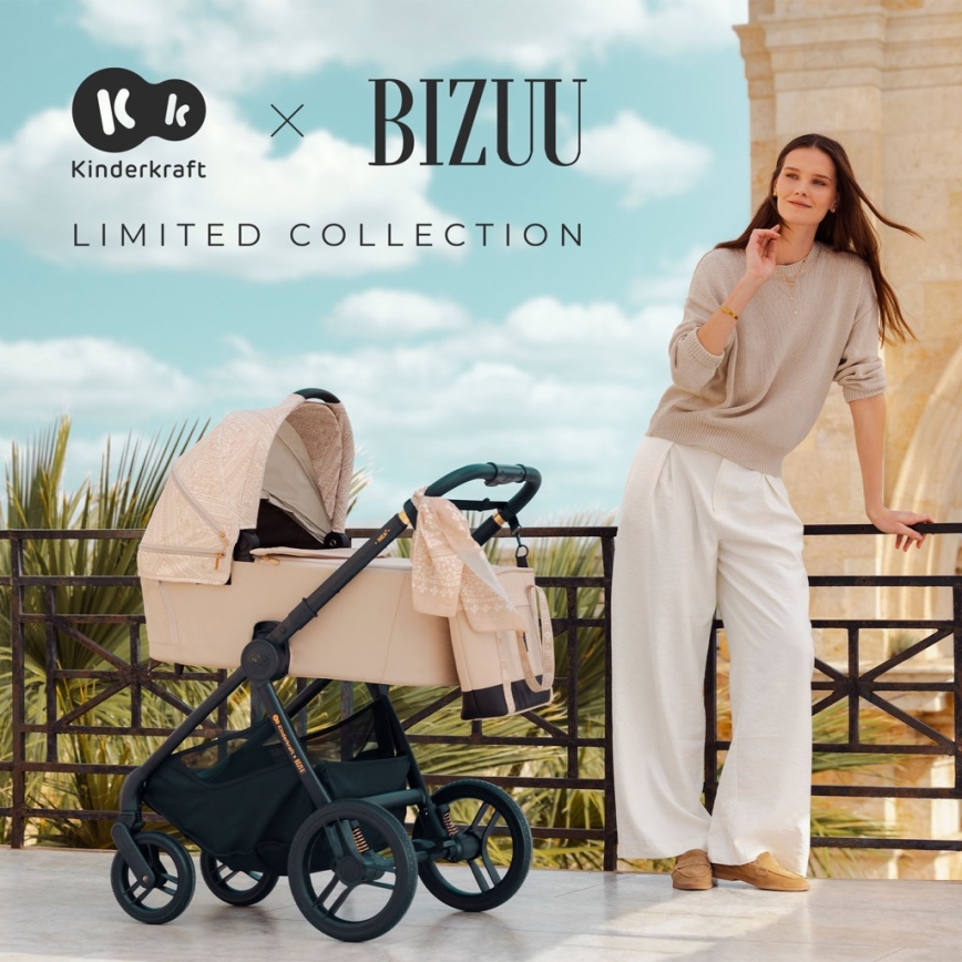 KINDERKRAFT - Poussette combinée 2-en-1 NEA 2 Dune Whisper Bizuu