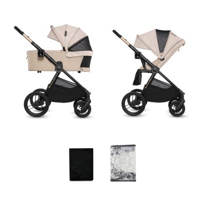 KINDERKRAFT - Poussette combinée 2-en-1 NEA 2 Dune Whisper Bizuu