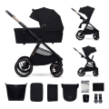 KINDERKRAFT - Poussette combinée 2en1 NEA 2 Midnight noir