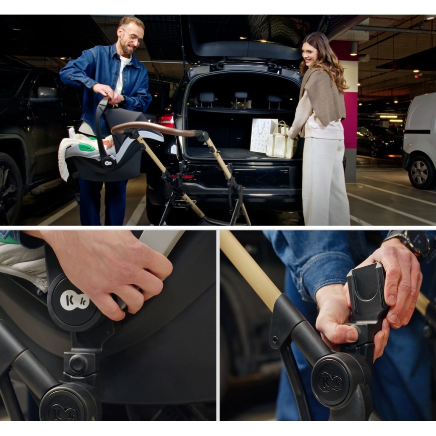 KINDERKRAFT - Poussette combinée 3 en 1 MOOV 2 XL Air Grey