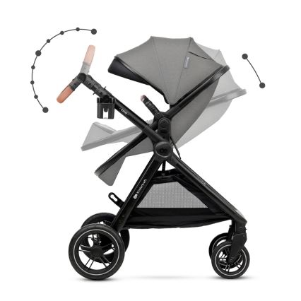 KINDERKRAFT - Poussette combinée 3en1 ESME Moonlight gris + siège auto MINK PRO