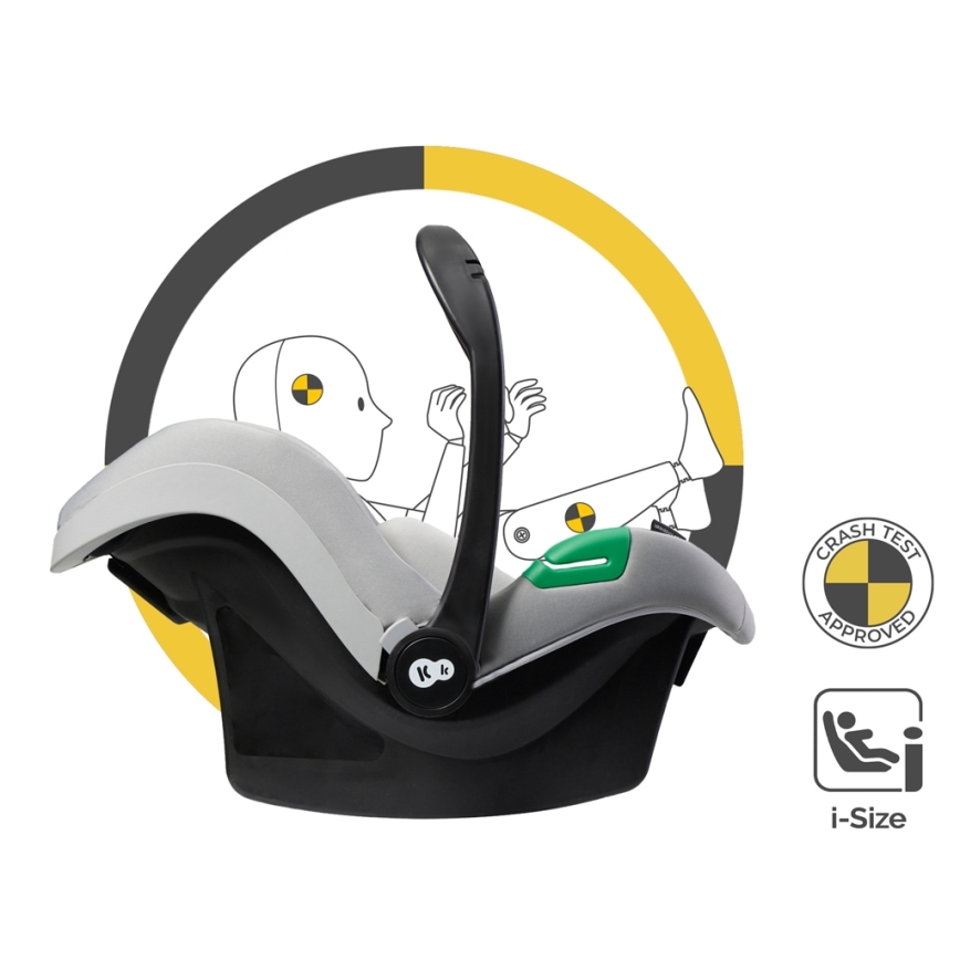KINDERKRAFT - Poussette combinée 3en1 ESME Moonlight gris + siège auto MINK PRO