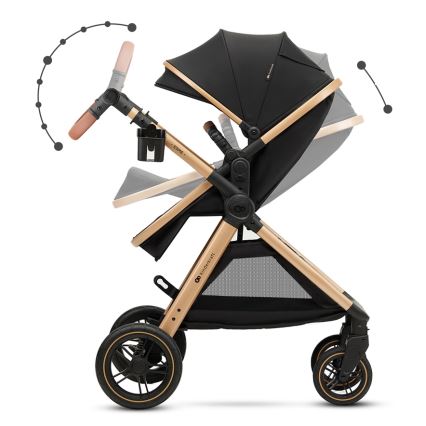 KINDERKRAFT - Poussette combinée 3en1 ESME Pure noir + siège auto MINK PRO