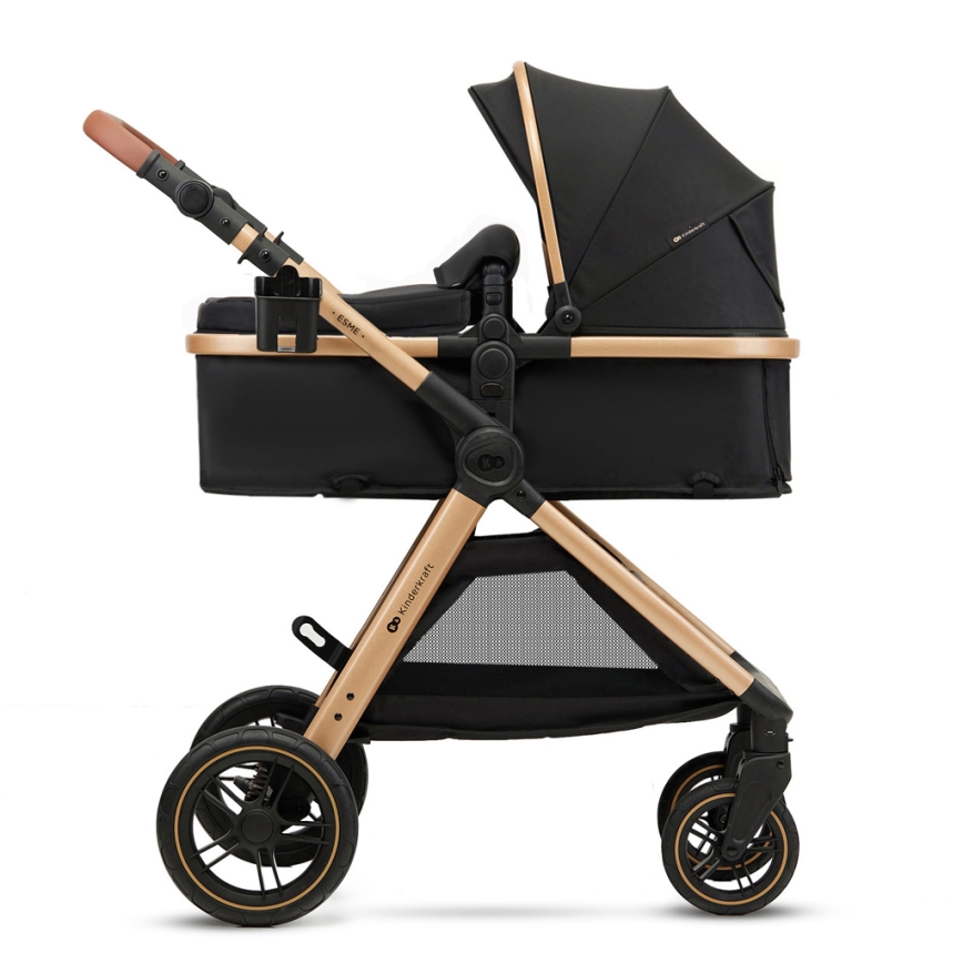 KINDERKRAFT - Poussette combinée 3en1 ESME Pure noir + siège auto MINK PRO