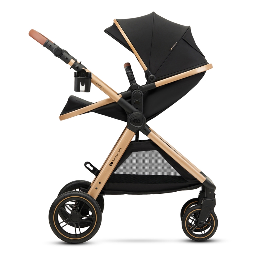 KINDERKRAFT - Poussette combinée 3en1 ESME Pure noir + siège auto MINK PRO