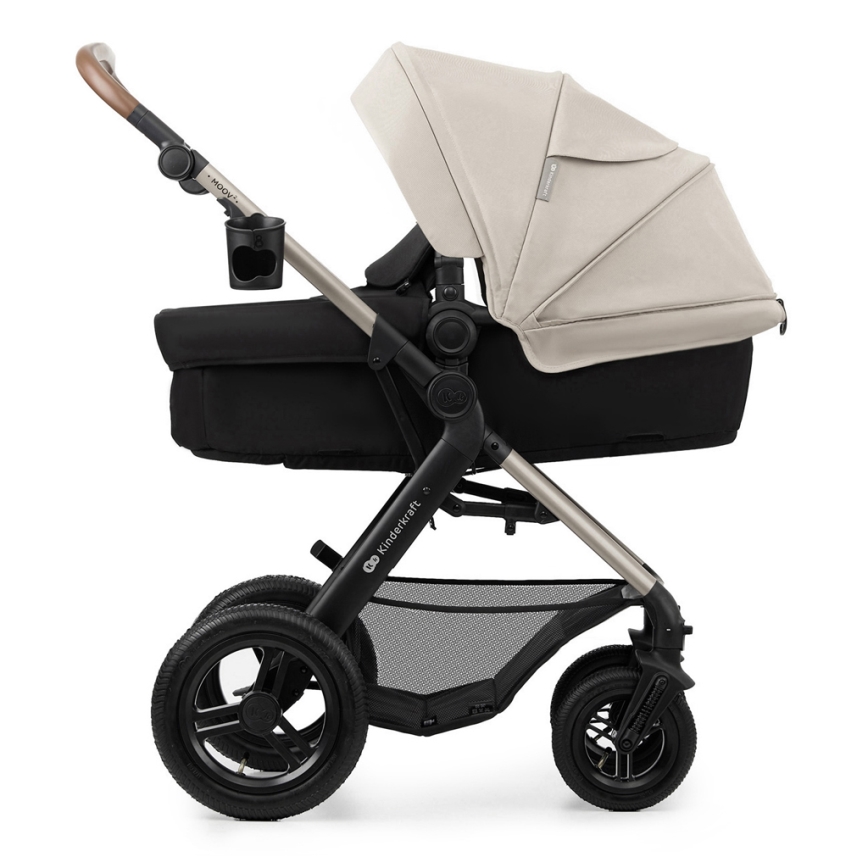 KINDERKRAFT - Poussette combinée 3en1 MOOV 2 AIR Moonlight gris + siège auto MINK PRO