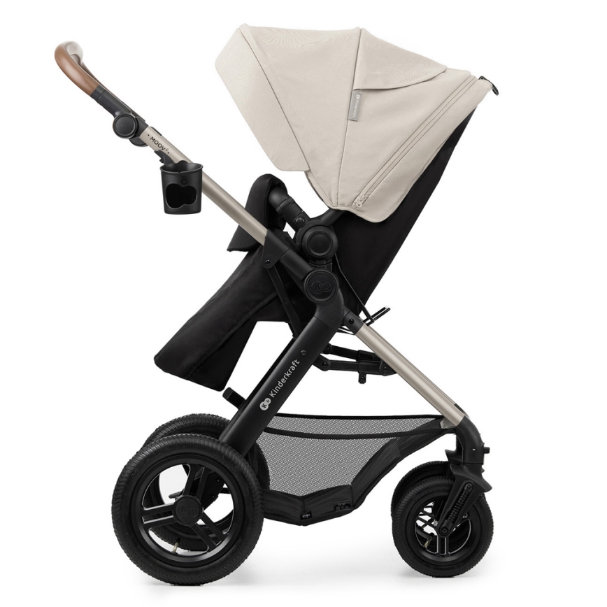 KINDERKRAFT - Poussette combinée 3en1 MOOV 2 AIR Moonlight gris + siège auto MINK PRO