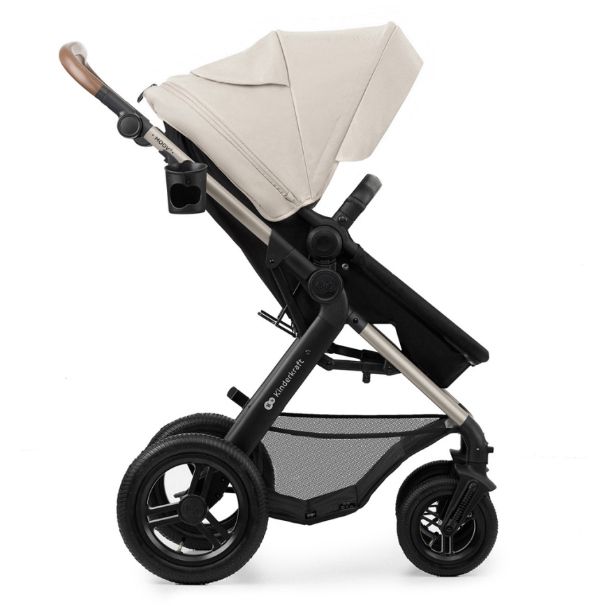 KINDERKRAFT - Poussette combinée 3en1 MOOV 2 AIR Moonlight gris + siège auto MINK PRO