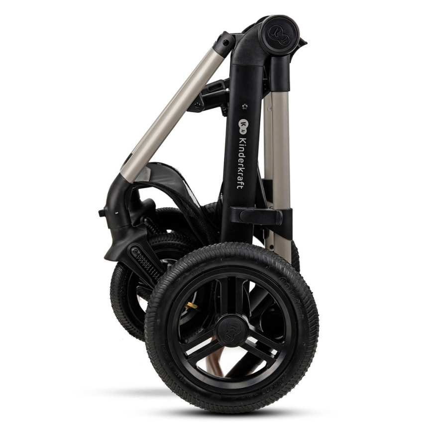 KINDERKRAFT - Poussette combinée 3en1 MOOV 2 AIR Moonlight gris + siège auto MINK PRO