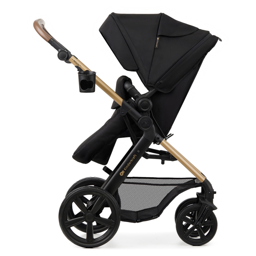 KINDERKRAFT - Poussette combinée 3en1 MOOV 2 Pure noir + siège auto MINK PRO
