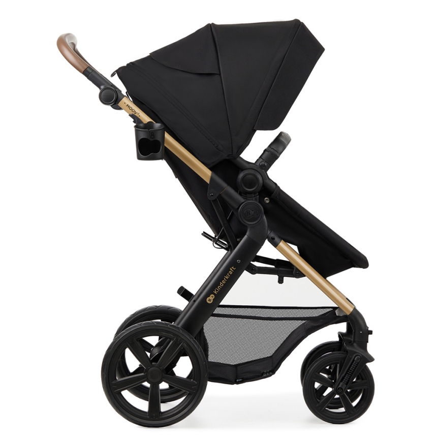 KINDERKRAFT - Poussette combinée 3en1 MOOV 2 Pure noir + siège auto MINK PRO