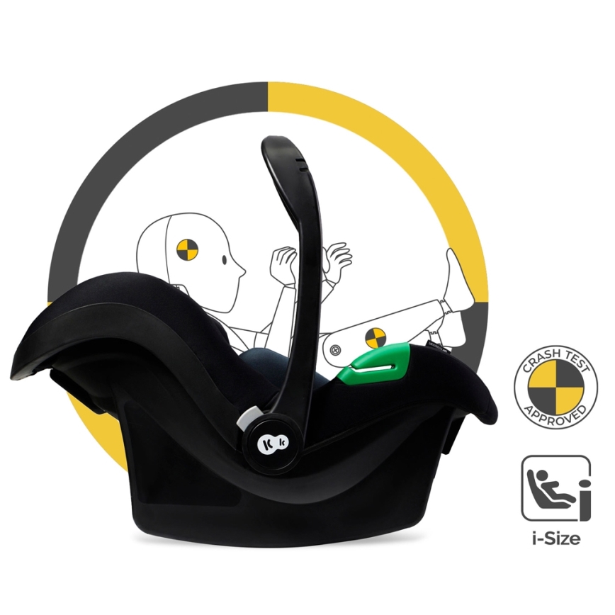 KINDERKRAFT - Poussette combinée 3en1 MOOV 2 Pure noir + siège auto MINK PRO