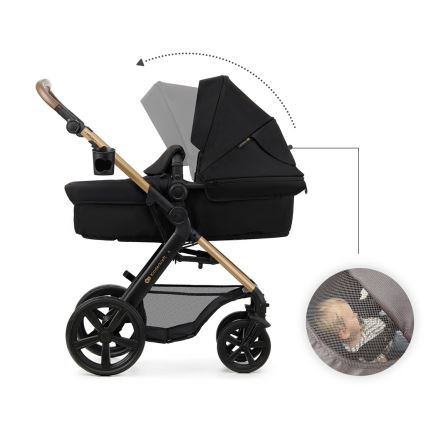 KINDERKRAFT - Poussette combinée 3en1 MOOV 2 Pure noir + siège auto MINK PRO