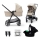 KINDERKRAFT - Poussette combinée 3en1 NEWLY Sand beige + siège auto MINK PRO