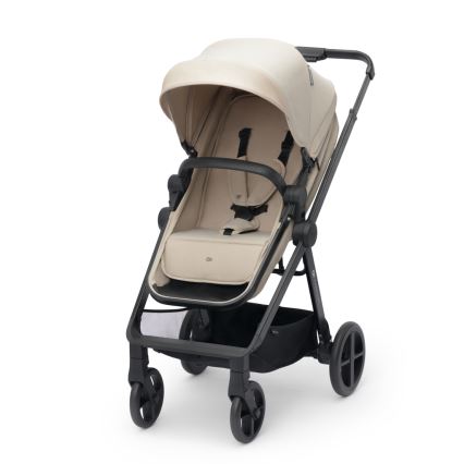 KINDERKRAFT - Poussette combinée 4en1 NEWLY Classique beige + siège auto MINK PRO avec base ISOFIX