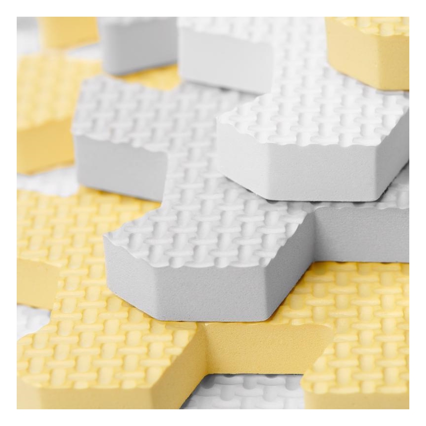 KINDERKRAFT - Puzzel van schuimrubber LUNO 30stuks grijs/geel