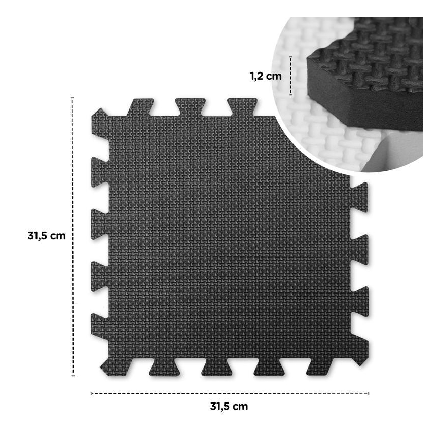 KINDERKRAFT - Puzzel van schuimrubber LUNO 30stuks grijs/geel