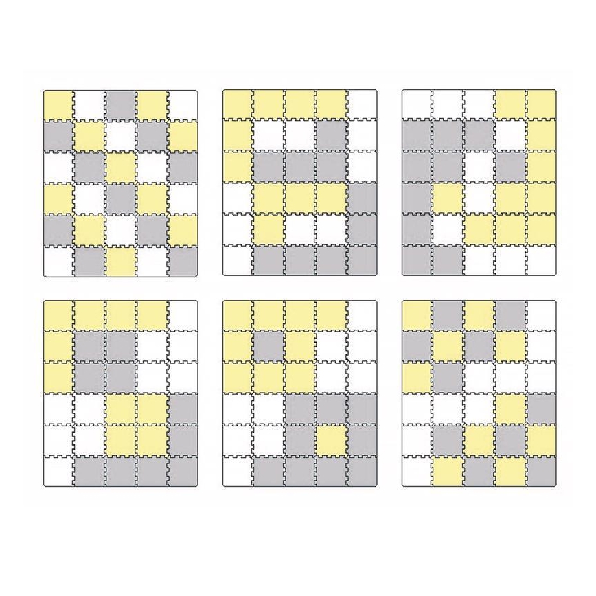 KINDERKRAFT - Puzzle en mousse LUNO 30pcs gris/jaune