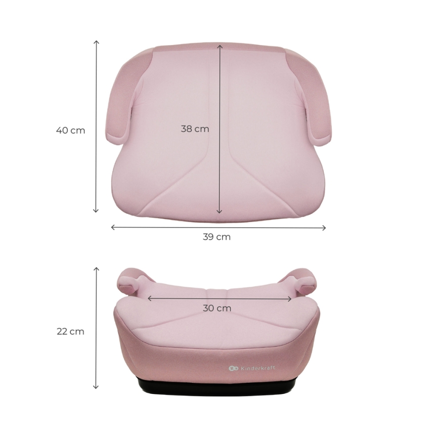KINDERKRAFT - Réhausseur auto I-BOOST 2 125–150 cm, rose