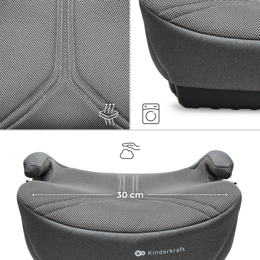 KINDERKRAFT - Réhausseur auto I-BOOST 2 PRO i-Size 125–150 cm gris
