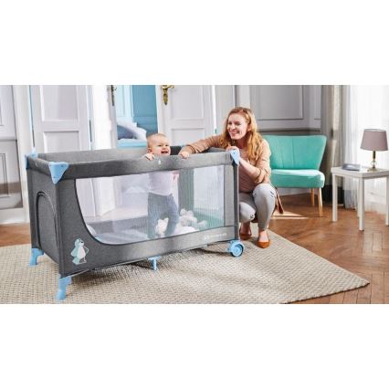 KINDERKRAFT - Reisbedje JOY grijsblauw