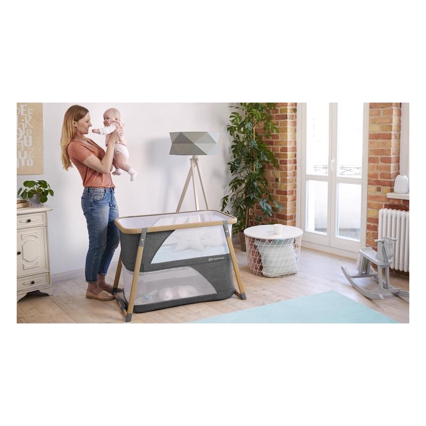 KINDERKRAFT - Reisbedje 4in1 SOFI grijs
