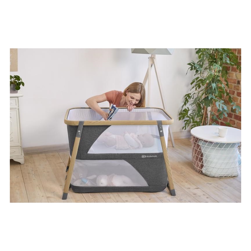 KINDERKRAFT - Reisbedje 4in1 SOFI grijs