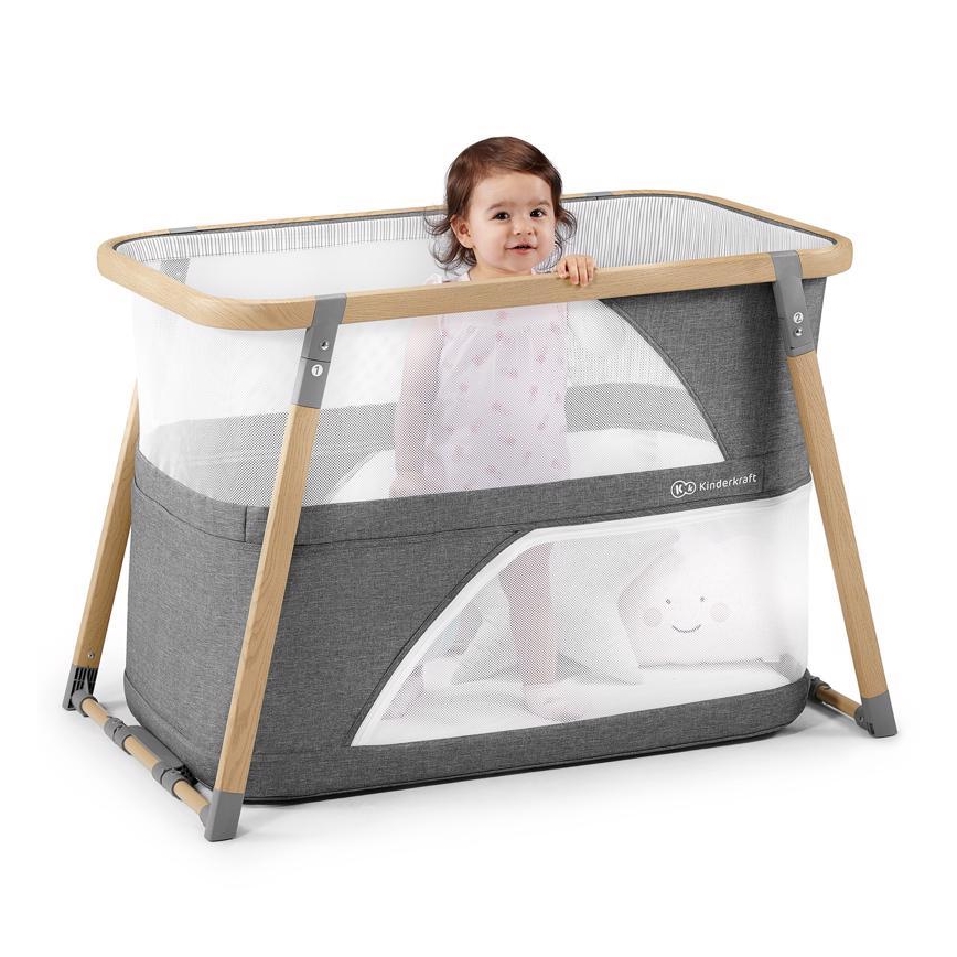 KINDERKRAFT - Reisbedje 4in1 SOFI grijs
