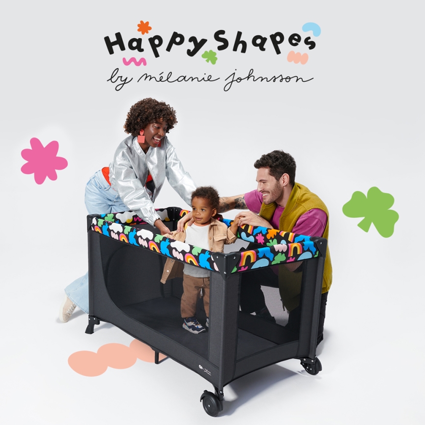 KINDERKRAFT - Reisbedje JOY 2 Happy shapes