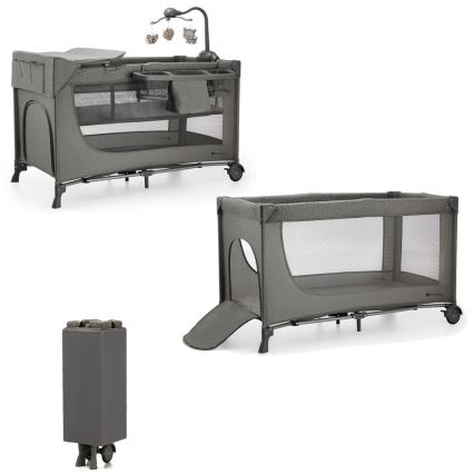 KINDERKRAFT - Reisbedje JOY 2 met accessoires grijs